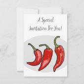 Illustratie Chili cartoon Kaart (Achterkant)