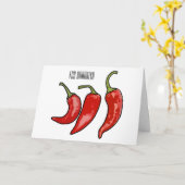 Illustratie Chili cartoon Kaart (Gele Bloem)