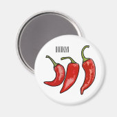 Illustratie Chili cartoon Magneet (Voorkant / Achterkant)