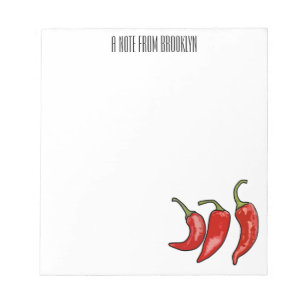 Illustratie Chili cartoon Notitieblok