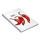 Illustratie Chili cartoon Notitieboek (Rechterzijde)