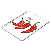 Illustratie Chili cartoon Notitieboek (Linkerzijde)
