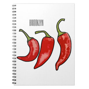 Illustratie Chili cartoon Notitieboek