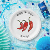 Illustratie Chili cartoon Papieren Bordje (Feest)