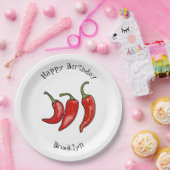 Illustratie Chili cartoon Papieren Bordje (Feest)