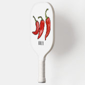 Illustratie Chili cartoon Pickleball Paddle (Links)