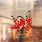 Illustratie Chili cartoon Raamsticker (Vel 2)