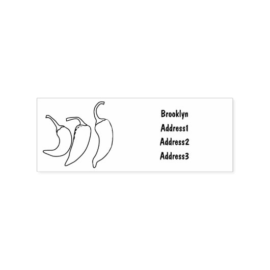 Illustratie Chili cartoon Rubberstempel (Afrduk)