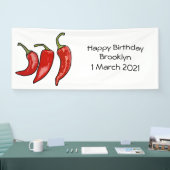 Illustratie Chili cartoon Spandoek (Beurs)
