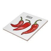 Illustratie Chili cartoon Tegeltje (Zijkant)