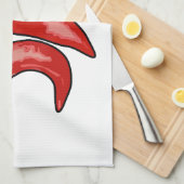 Illustratie Chili cartoon Theedoek (Quarter Fold)