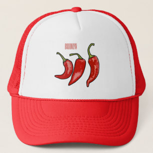 Illustratie Chili cartoon Trucker Pet