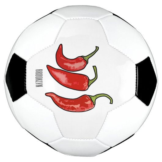Illustratie Chili cartoon Voetbal (Gedraaid)