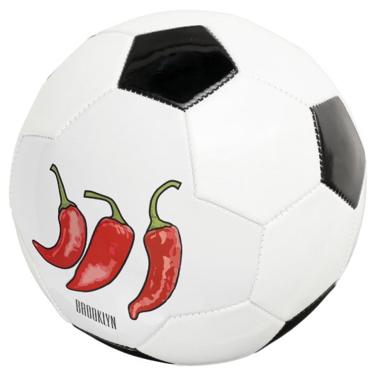 Illustratie Chili cartoon Voetbal (Drie kwart)