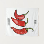 Illustratie Chili cartoon Wandkleed (Voorkant (horizontaal))