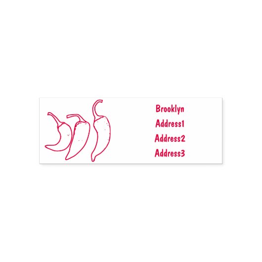 Illustratie Chili cartoon Zelfinktende Stempel (Design)