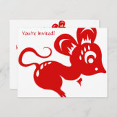 Illustratie Chinese astrologie Rat Kaart (Voorkant / Achterkant)