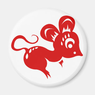 Illustratie Chinese astrologie Rat Magneet