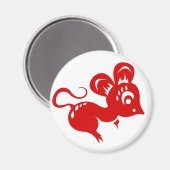 Illustratie Chinese astrologie Rat Magneet (Voorkant / Achterkant)