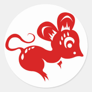 Illustratie Chinese astrologie Rat Ronde Sticker