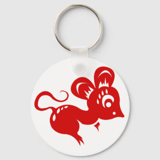 Illustratie Chinese astrologie Rat Sleutelhanger