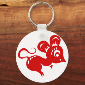 Illustratie Chinese astrologie Rat Sleutelhanger (Voorkant)