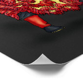 Illustratie Chinese Lion Dancers Firecracker Poster (Hoek)