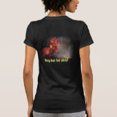 Illustratie Chinese Lion Dancers Firecracker T-shirt (Achterkant)