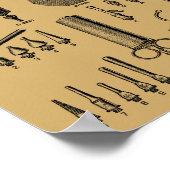 Illustratie chirurgische instrumenten van Antiek D Poster (Hoek)