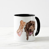 Illustratie Chocolate Lab-Waterverf | GOOD DOG Mok (Voorkant rechts)
