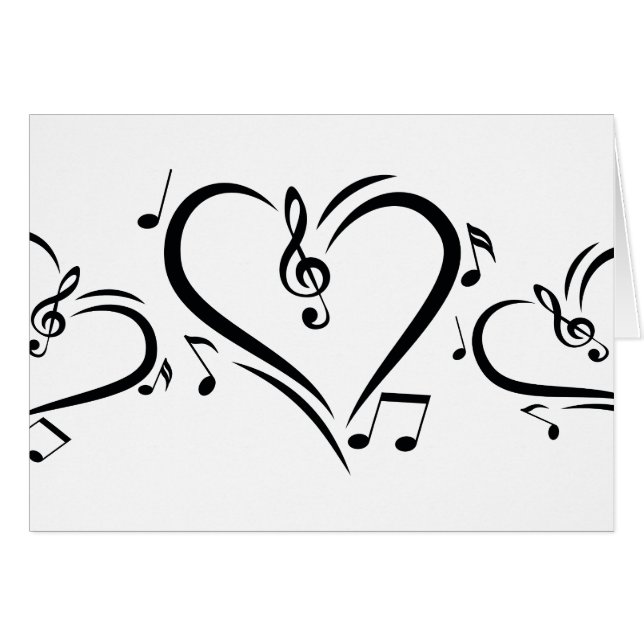 Illustratie Clef Love Music (Voorkant Horizontaal)