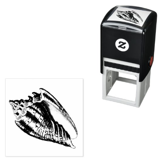 Illustratie Conch Shell Zelfinktende Stempel (In situ)