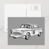 Illustratie controllertaxi briefkaart (Voorkant / Achterkant)