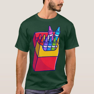 Illustratie Crayon Cartoon T-shirt