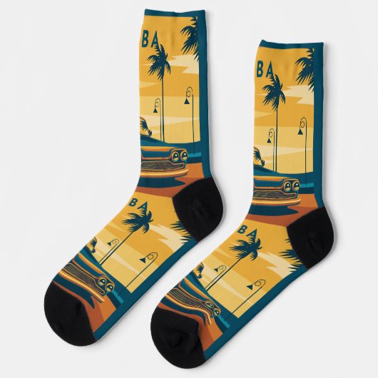 Illustratie Cuba-auto Sokken (Links)