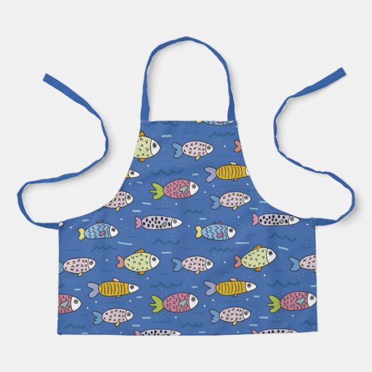Illustratie "Cute Fishes" Schort (Voorkant)