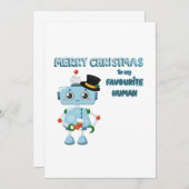 Illustratie Cute Robot op kerstKaart Kaart (Voorkant / Achterkant)