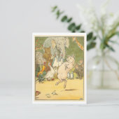  illustratie Dancing Pig / Animals Briefkaart (Staand voorkant)