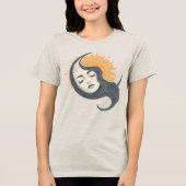  illustratie Dawn Lady Sun Tri-Blend Shirt (Voorkant)