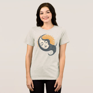  illustratie Dawn Lady Sun Tri-Blend Shirt