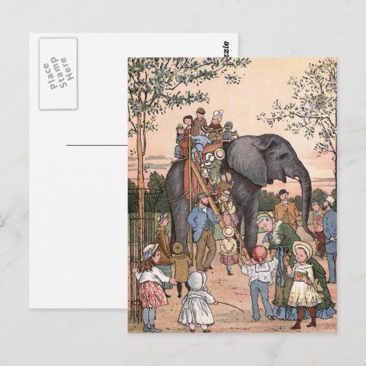  illustratie "De dierentuin" Briefkaart (Voorkant / Achterkant)