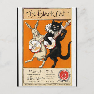  Illustratie, De Zwarte Kat, 1896 Briefkaart