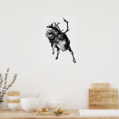 illustratie Deer Poster (Keuken)