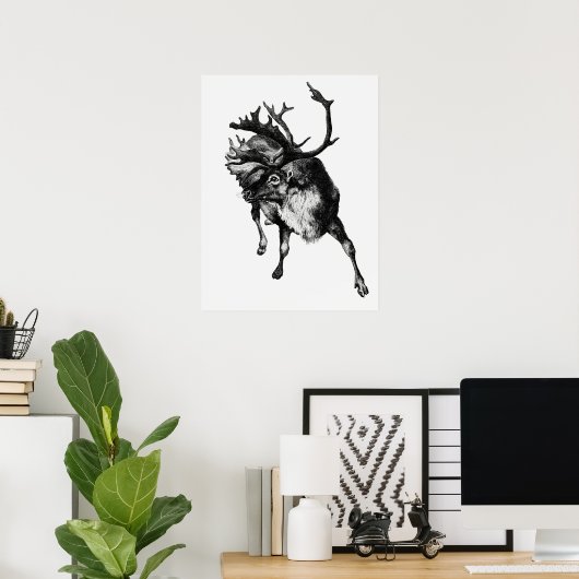  illustratie Deer Poster (Thuiskantoor)