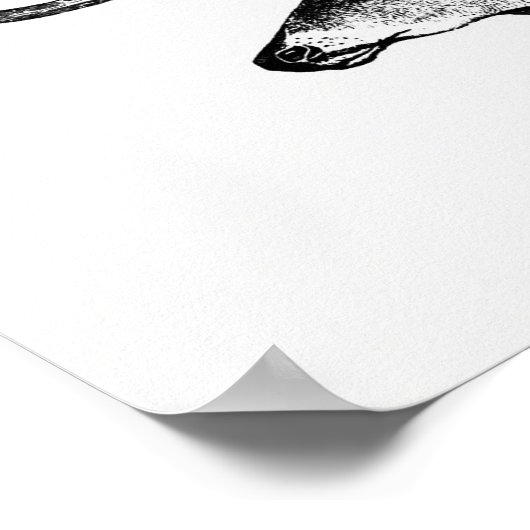  illustratie Deer Poster (Hoek)