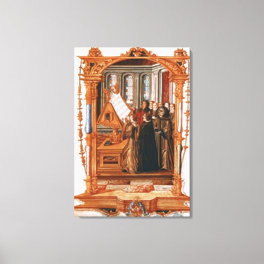 Illustratie die koor het zingen van de canvas afdruk (Voorkant)