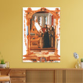 Illustratie die koor het zingen van de canvas afdruk (Insitu (Woonkamer))