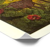  illustratie diep bos mystiek kasteel poster (Hoek)