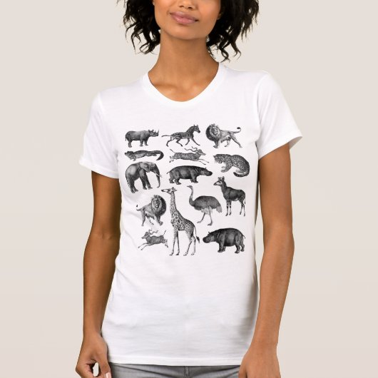 Illustratie  diersafari t-shirt (Voorkant)