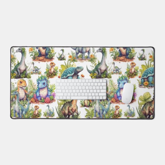 Illustratie Dinosaur Bureaumat (Keyboard & Muis)